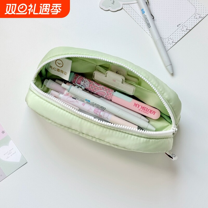 用心造物面包袋笔袋小众防水软乎乎夹层收纳笔袋大容量日系文具盒