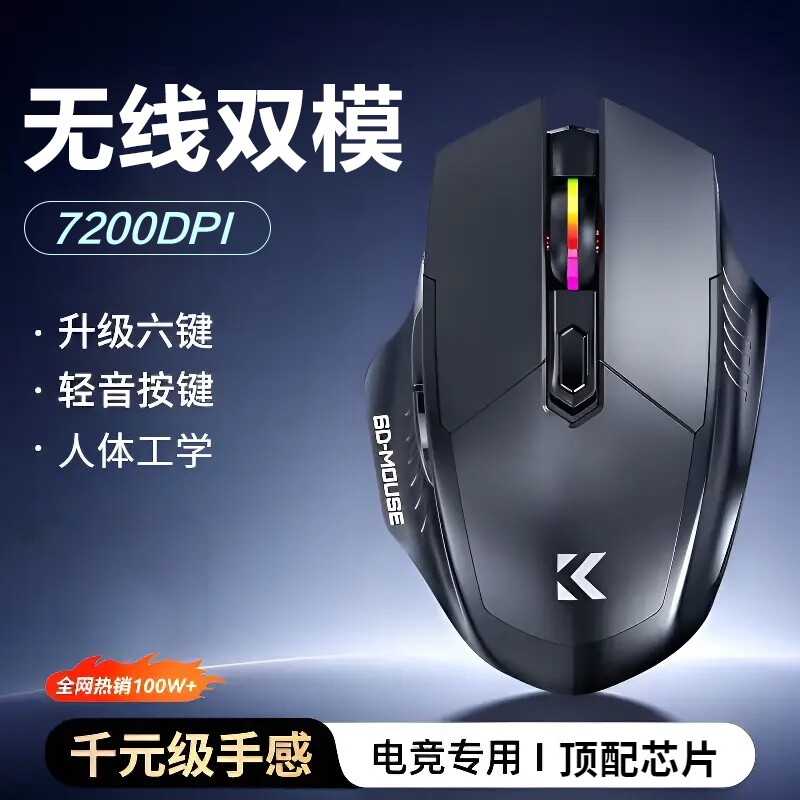 无线鼠标2.4G双模蓝牙电竞游戏办公静音笔记本电脑Typec充电有线图片