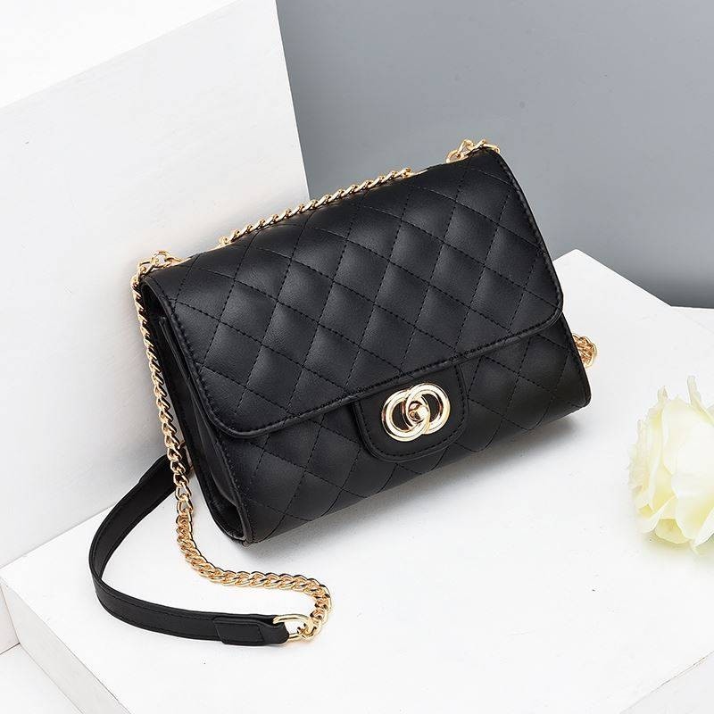 意尔森爱马女仕高级感小包新款女包网红时尚菱格链条包单肩斜挎包