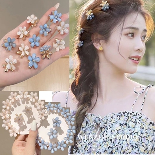 山茶花迷你小抓夹发夹侧边发饰小号刘海夹碎子头饰发卡花朵小花