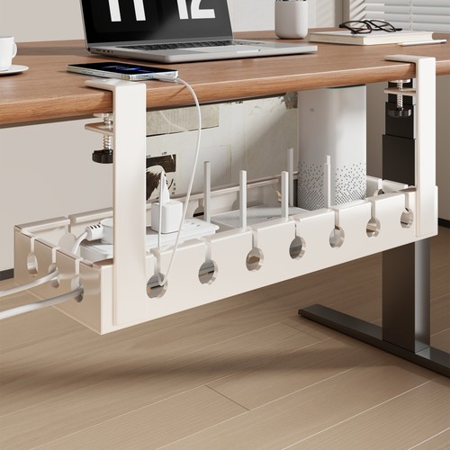 电脑桌下理线器桌面多功能免打孔