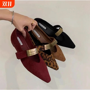 复古红色浅口单鞋 气质百搭通勤厚底玛丽珍鞋 女款 新款 2025秋季 法式