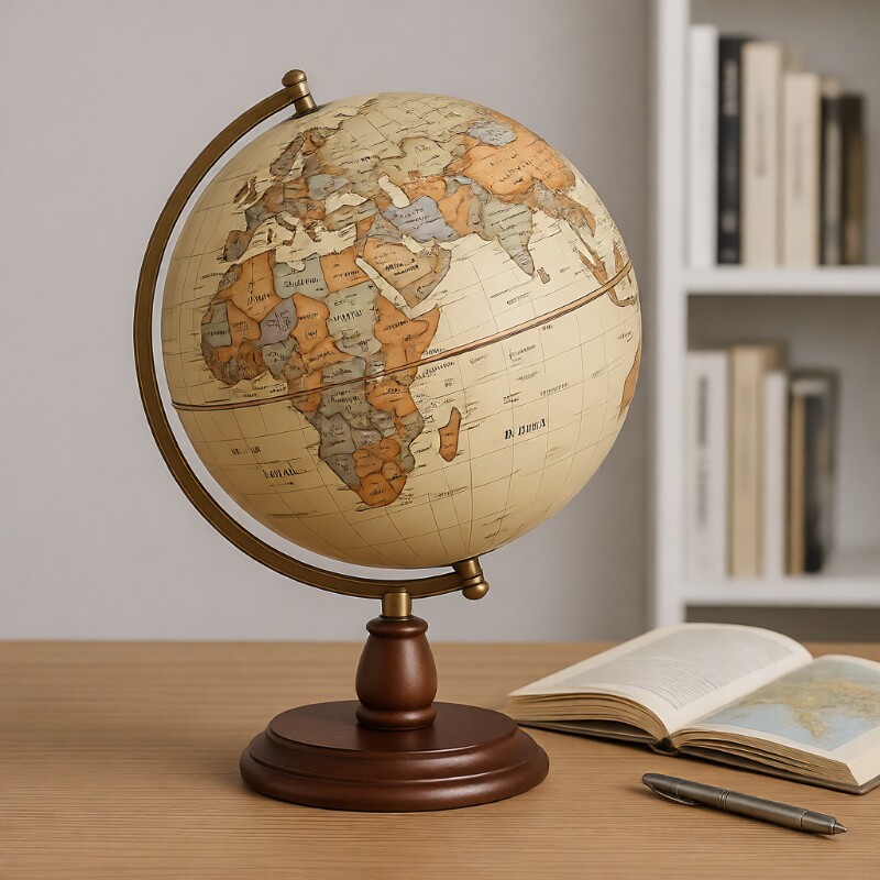 天屿西西弗美式复古地球仪摆件轻奢高档官方旗舰店3d凹凸立体悬浮浮