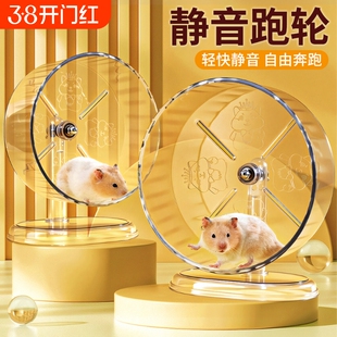 仓鼠静音跑轮防滑不卡脚小宠玩具全透明侏儒鼠金丝熊用品跑步机