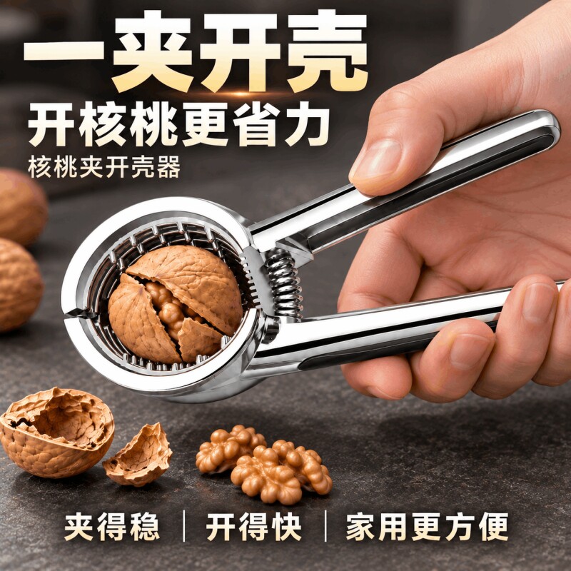 家用多功能山核桃夹子神器夹核桃的钳子坚果开壳器坚果钳栗子工具