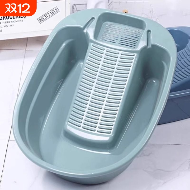 洗衣盆大号带搓衣板一体家用学生宿舍用洗衣服盆塑料搓衣盆子加厚