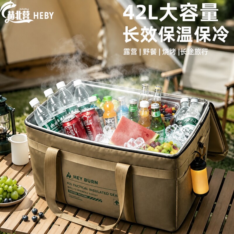 大容量可折叠保温冷藏包加厚车载冰箱户外便携保冷保鲜露营野餐包