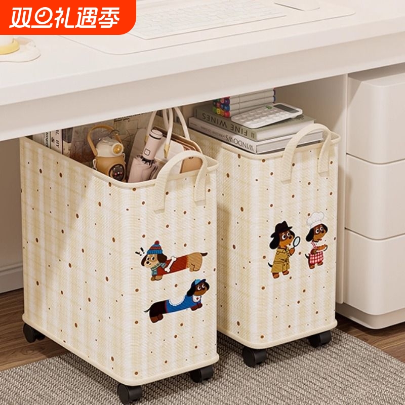 可移动置物架落地带轮收纳小推车