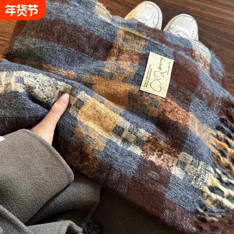 围巾女秋冬季高级氛围感2025新款加厚格子韩系保暖围脖男冬天礼物,服饰配件/皮带/帽子/围巾,围巾/丝巾/披肩,淘宝优惠券,粉丝福利购,淘宝优惠卷