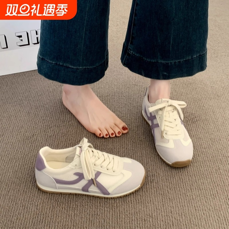 小白德训鞋子女2025新款爆款夏季超火薄底运动鞋透气休闲板鞋平底