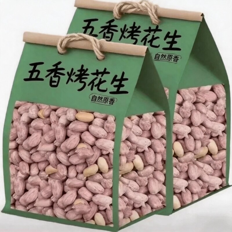 五香花生米新货山东特产烤熟蒜香奶香下酒菜烤花生粒250g新鲜健康