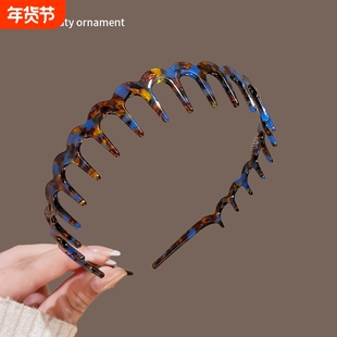 复古醋酸高颅顶发箍女2025新款显脸小不勒头头箍洗脸防滑压发发卡