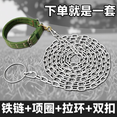 狗链子防咬牵引绳加长铁链子