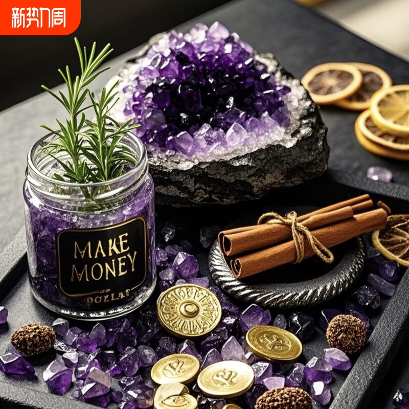 天然紫水晶洞办公聚财天然乌拉圭摆件招财聚财办公客厅晶簇紫晶洞