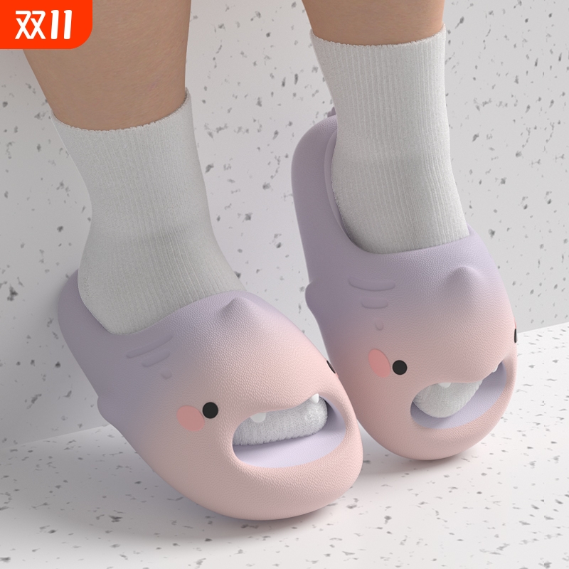 latetime儿童拖鞋防滑萌鲨男童