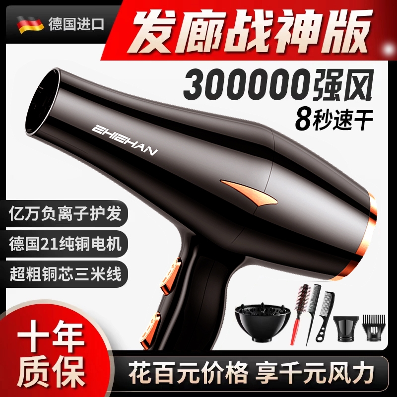 德国电吹风机家用大功率发廊专用理发店3500w负离子护发速干风筒