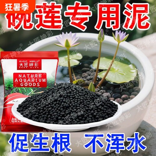 碗莲泥专用泥水草泥睡莲铜钱草鱼缸水族造景荷塘泥水培种植不伤鱼
