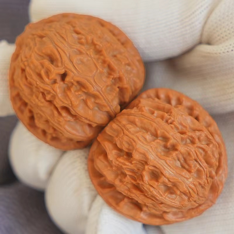 文玩核桃把玩盘玩原色麦穗虎头手把件男手盘龙纹狮子头手盘古盘龙