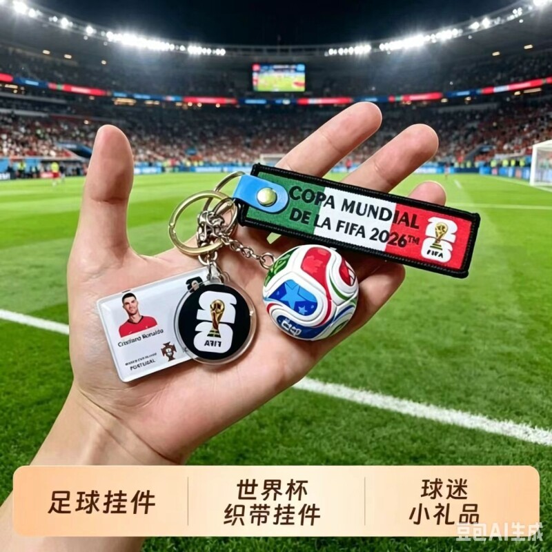 2026美加墨世界杯足球钥匙扣实心图片