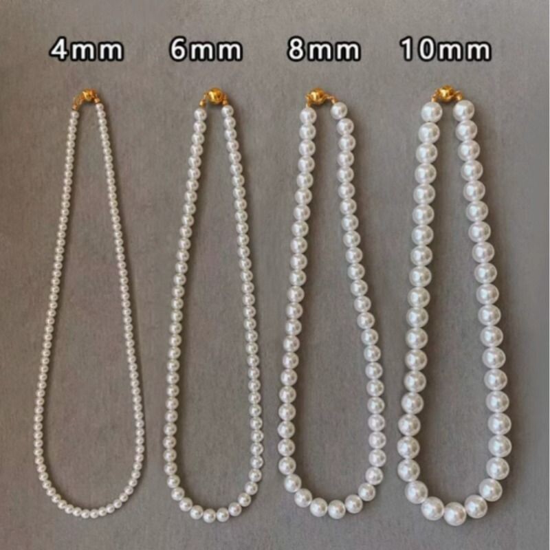 施家珍珠项链女小众轻奢设计高级感时尚气质锁骨链颈链毛衣链珠链