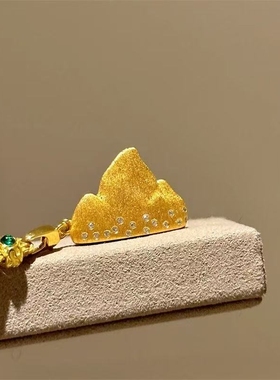 古法拉丝江山万能扣吊坠新中式