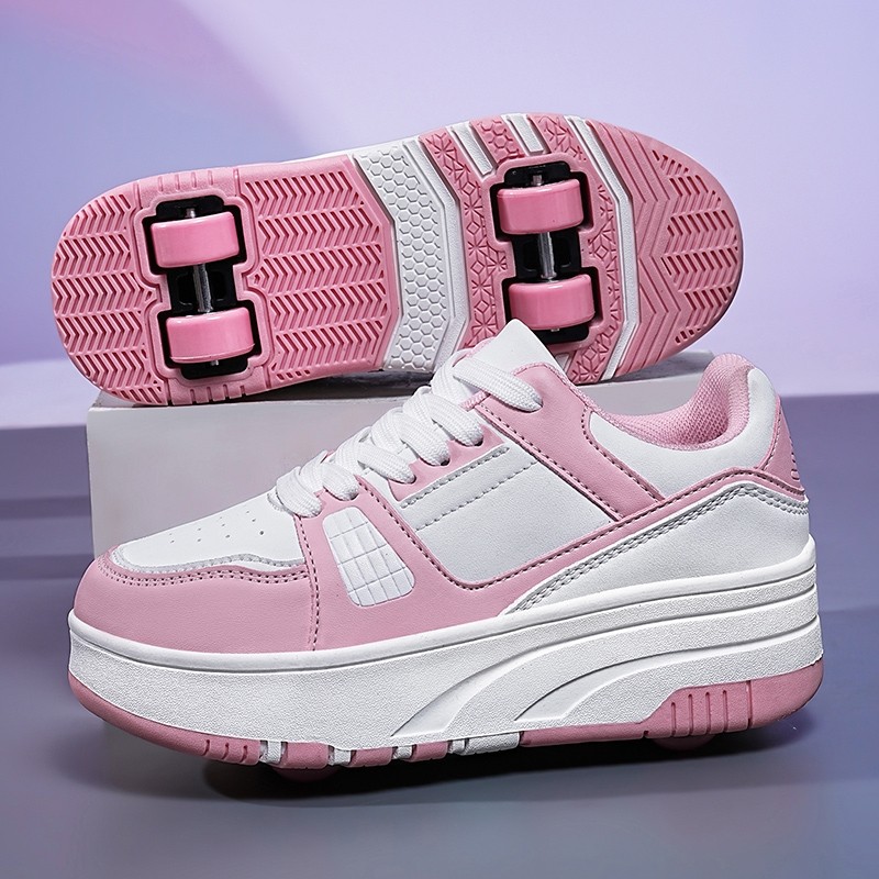 儿童暴走鞋男童轮滑四轮爆走鞋学生青少年溜冰鞋四轮女童滑轮鞋..