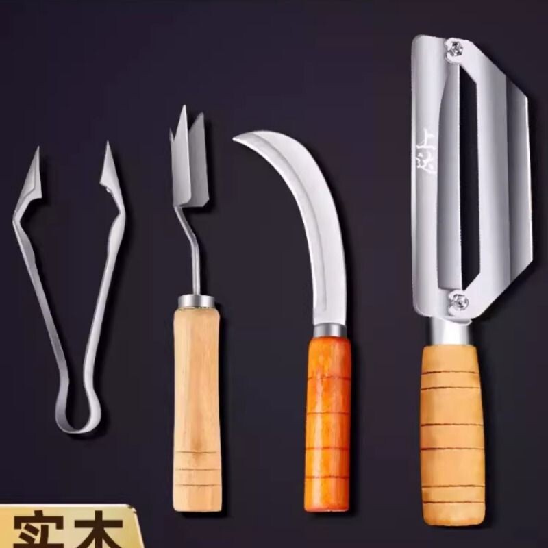 削菠萝专用刀切凤梨工具商用加厚削皮神器去眼弯刀水果刀新款家用