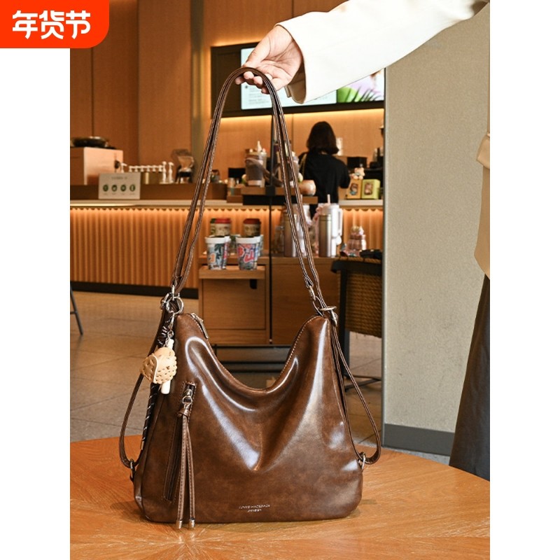 金玉鸟斜挎包复古大容量腋下单肩通勤女包轻奢小众高级感托特包