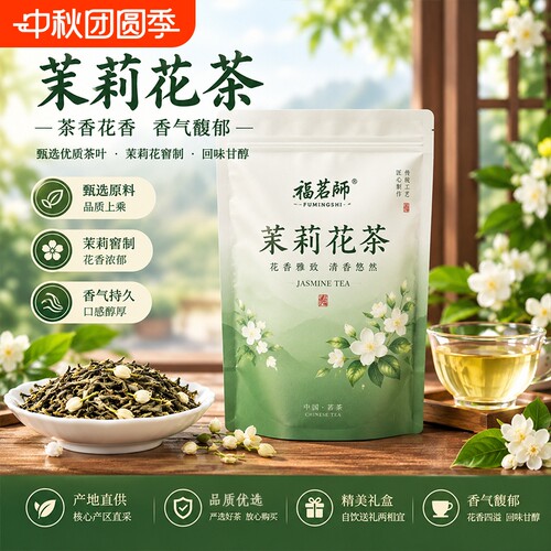 正宗茉莉花茶川派飘雪匠窨花茶叶