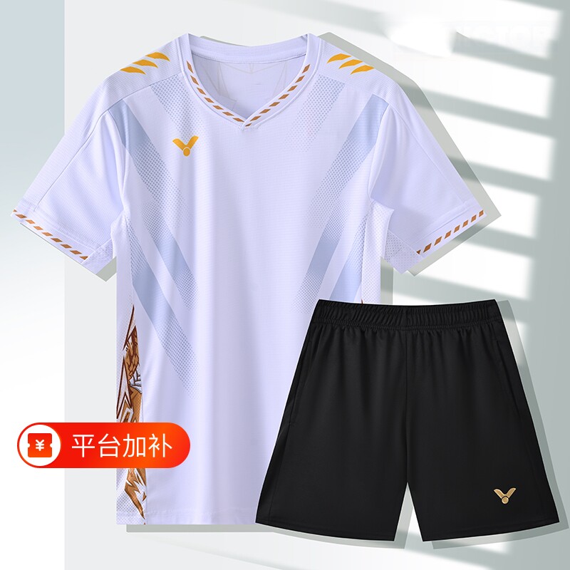 2026小李子羽毛球服运动速干短裤短袖套装秋季比赛训练T恤服透气