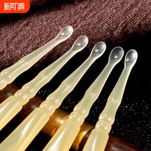 新款挖耳勺软头不伤耳圆头薄口薄边挖耳朵耳扒掏耳勺采耳工具发光