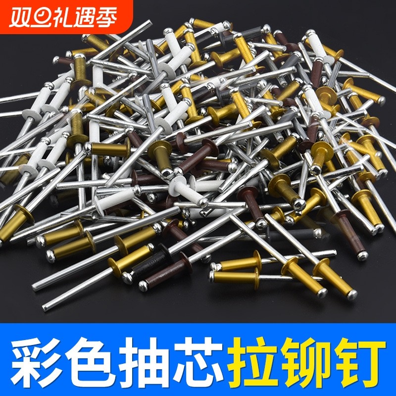 金黄色铝合金拉铆钉抽芯铝批发香槟色铆钉拉钉彩色合香槟色拉铆钉