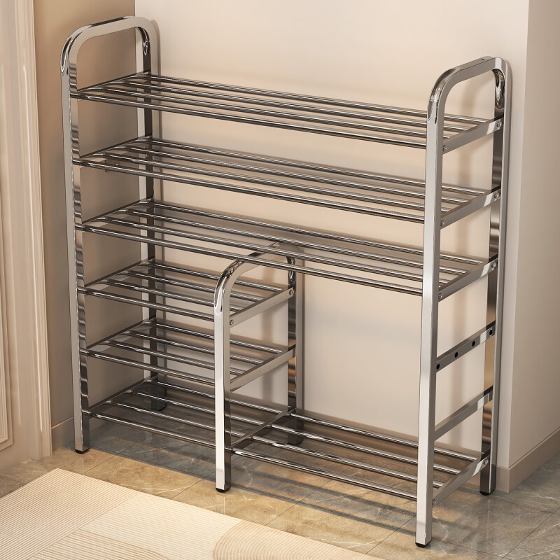 不锈钢鞋架家用多功能客厅窄小型鞋柜学生宿舍多层简易鞋子收纳架