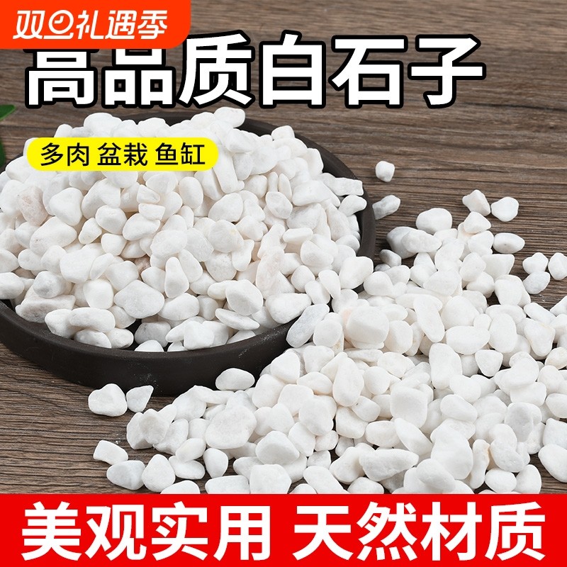 白石子鱼缸铺底盆栽铺面铺地鹅卵石阳台装饰花园庭院造景溪流盆景