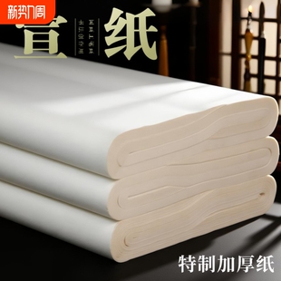 宣纸书法专用纸熟宣纸生宣纸生宣熟宣半生熟半生半熟毛边纸练字套装作品纸山水画对开整张练习国画四尺六尺