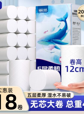 丽邦卷纸4斤粗卷原生木浆