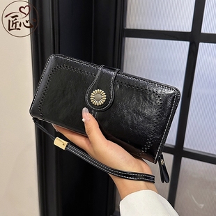 手拿包 多卡位大容量女式 百搭女士多功能长款 钱包卡包一体欧美时尚