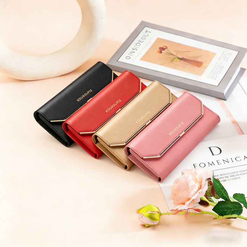 2025新款钱包女韩版长款女士钱包大容量女手拿包三折钱夹皮夹