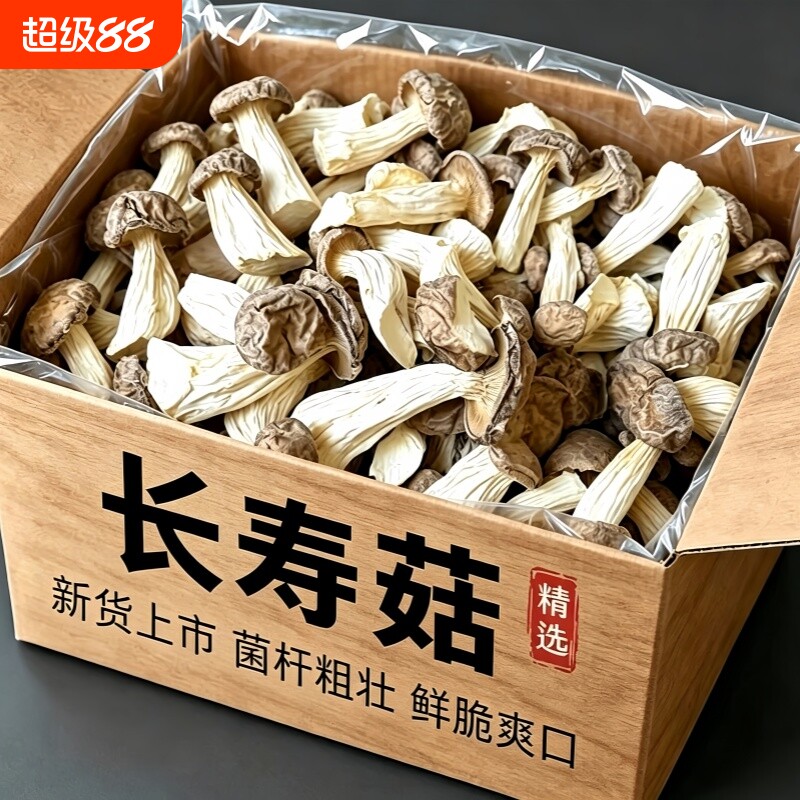 高山长寿菇干货500g农家特产嫩菇长寿菇250g不熏硫家常炖汤提鲜菌