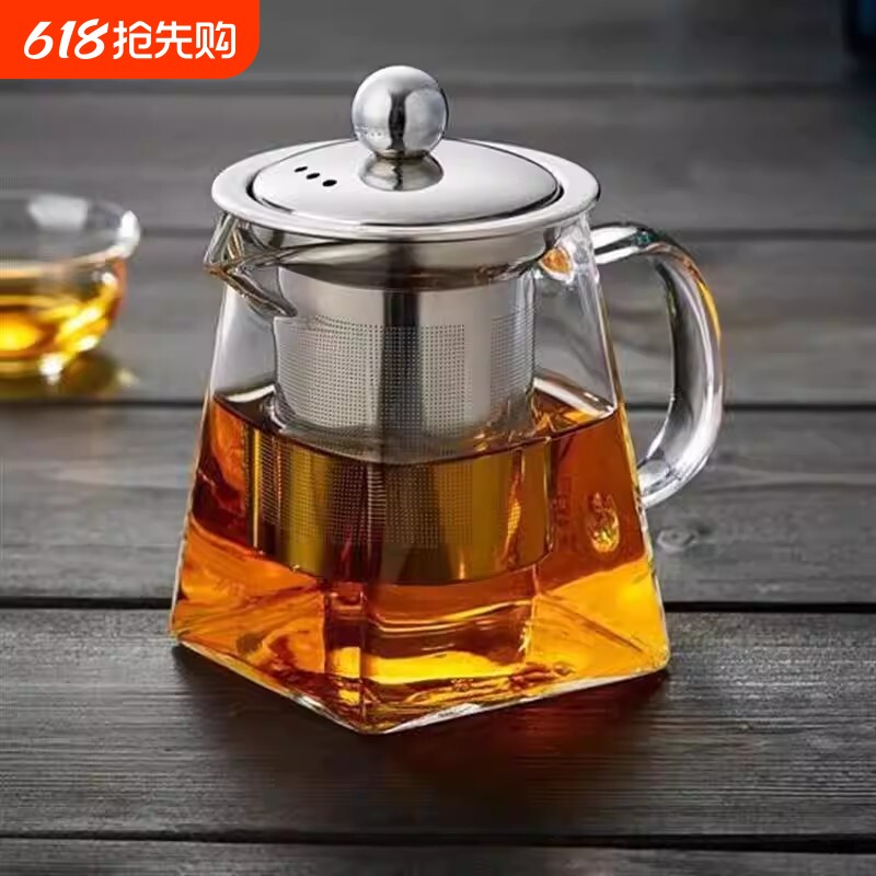玻璃茶壶茶具套装家用电陶炉烧水壶耐高温加厚泡茶壶大容量高硼硅