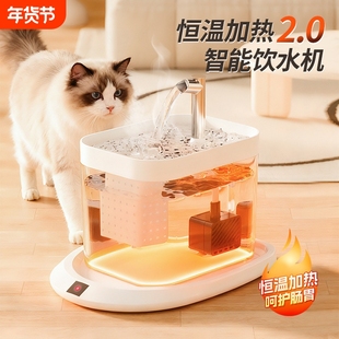 猫咪恒温饮水机加热饮水器自动循环流动喂水宠物猫狗喝水神器水碗