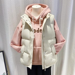 羽绒棉马甲女士秋冬季 坎肩百搭外套外穿背心马夹 学生时尚 2025新款