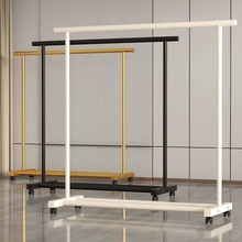 晾衣架落地家用卧室挂衣架室内阳台衣服宿舍简易衣帽架子衣柜伸缩