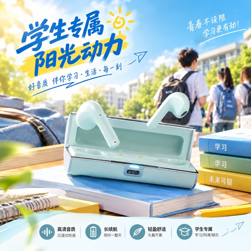 无线蓝牙耳机入耳式通话游戏音乐超长续航久戴不痛主动降噪