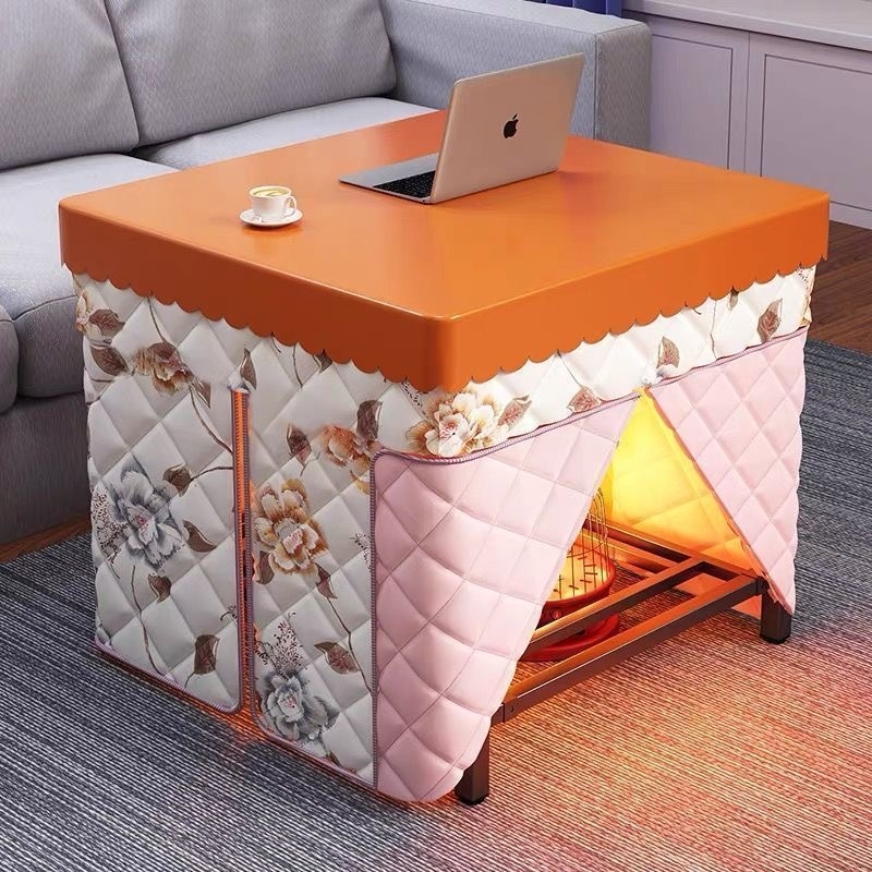 新款烤火桌子家用2025冬天烤火炉取暖桌冬季全套折叠正方形烤火架