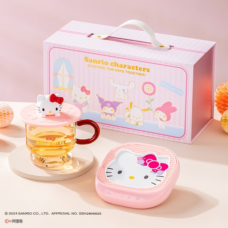HelloKitty恒温加热杯垫礼盒套装创意乔迁结婚送女朋友生日礼物,餐饮具,杯垫,淘宝优惠券,粉丝福利购,淘宝优惠卷