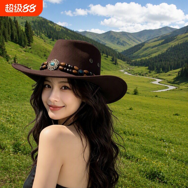 户外旅行登山出片神器百搭牛仔帽图片