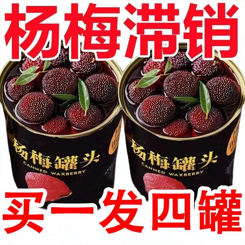 糖水杨梅罐头新鲜鲜果即食水果罐头果肉零食大罐商用蛋糕烘焙原料