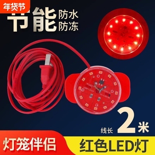 2米灯笼LED灯2米长发光大红灯笼led灯电源线阳台大门春节红灯旋转