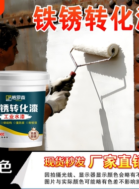 水性金属铁锈转化剂防锈漆防腐彩钢瓦翻新专用灰色免打磨除锈油漆
